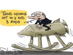 Путин и его супер-оружие. Карикатура С.Елкина: dw.com